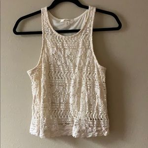 Cream crotchet top